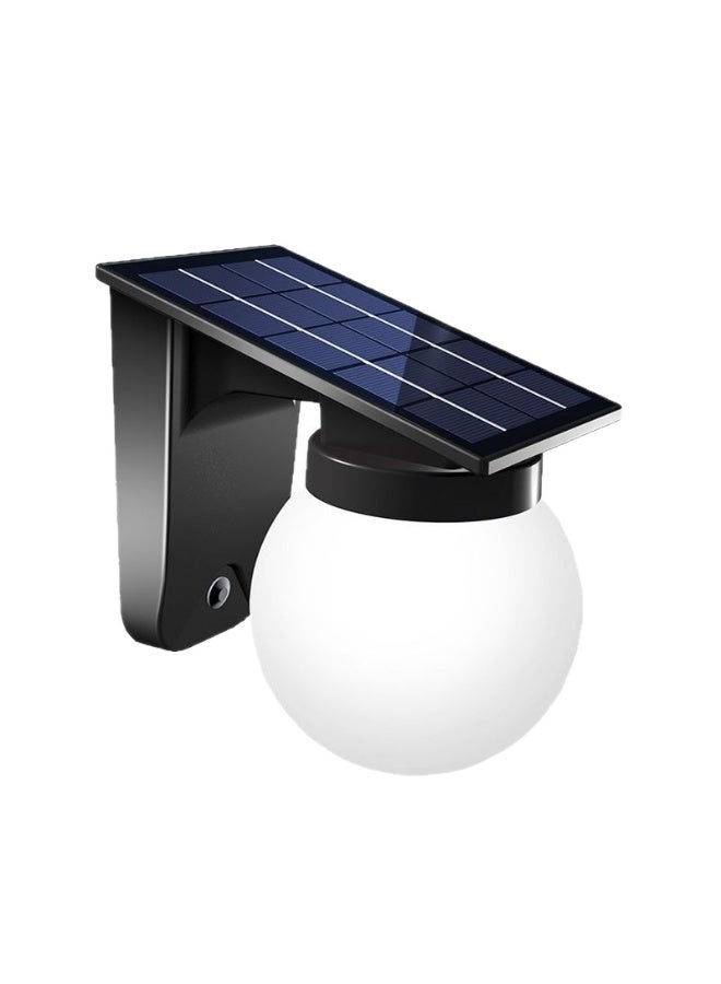 Solar-powered wall lamp, outdoor waterproof, for courtyard landscape, villa garden decoration, human body sensor lighting fixture - Image 1